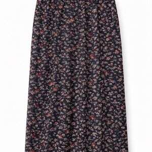 Christopher & Banks Navy Floral Maxi Skirt